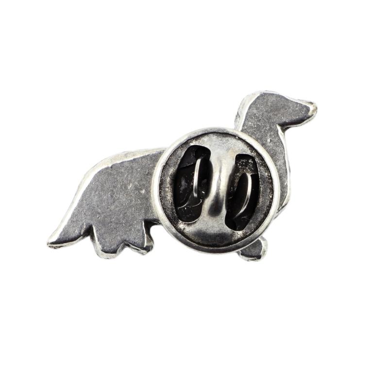 Dachshund III  - Silver-plated dog brooch, elegant pin, jacket lapel decoration by Art-Dog brand