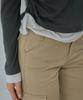 WAARFORWOMAN W1154 Брюки-карго bootcut с D-образным кольцом_Бежевый