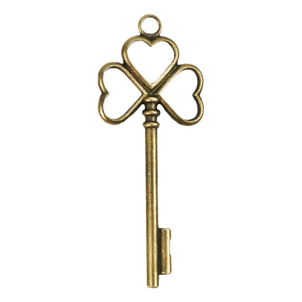 1pc Bronze Keys Metal Alloy Large Antique Vintage Old Brass Skeleton Lot Cabinet Lock Metal Alloy Home Improvement Accessories