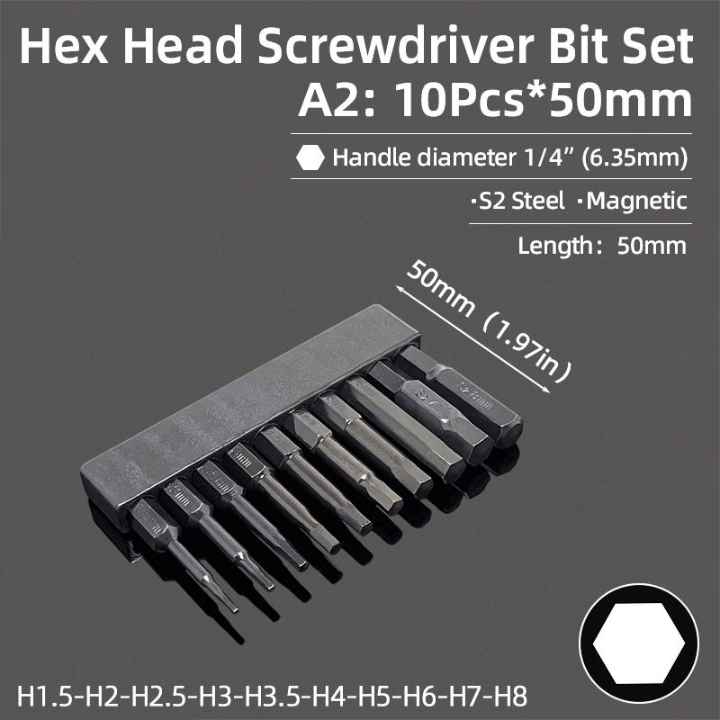 Набор шестигранных бит, торцевой шестигранный ключ, набор отверток, метрический шестигранный хвостовик SAE, магнитная отвертка, электрическая дрель из стали S2, ручные инструменты