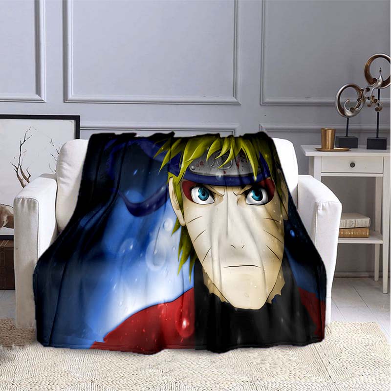 Cartoon Naruto 3D Printed Flannel Blanket for Beds Hiking Picnic Fashionable Bedspread Throw Blanket 30 Styles