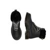 Dr. Martens Кожаные Короткие Сапоги с Желтой Отстрочкой Женские Сапоги Черные 26951001