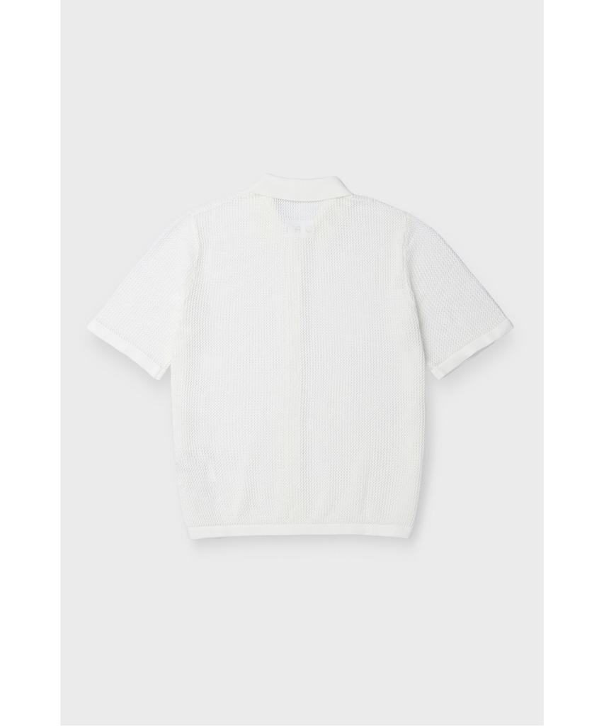 IRO Bracio Mesh Texture Short Sleeve Knit Irwam26017Whx