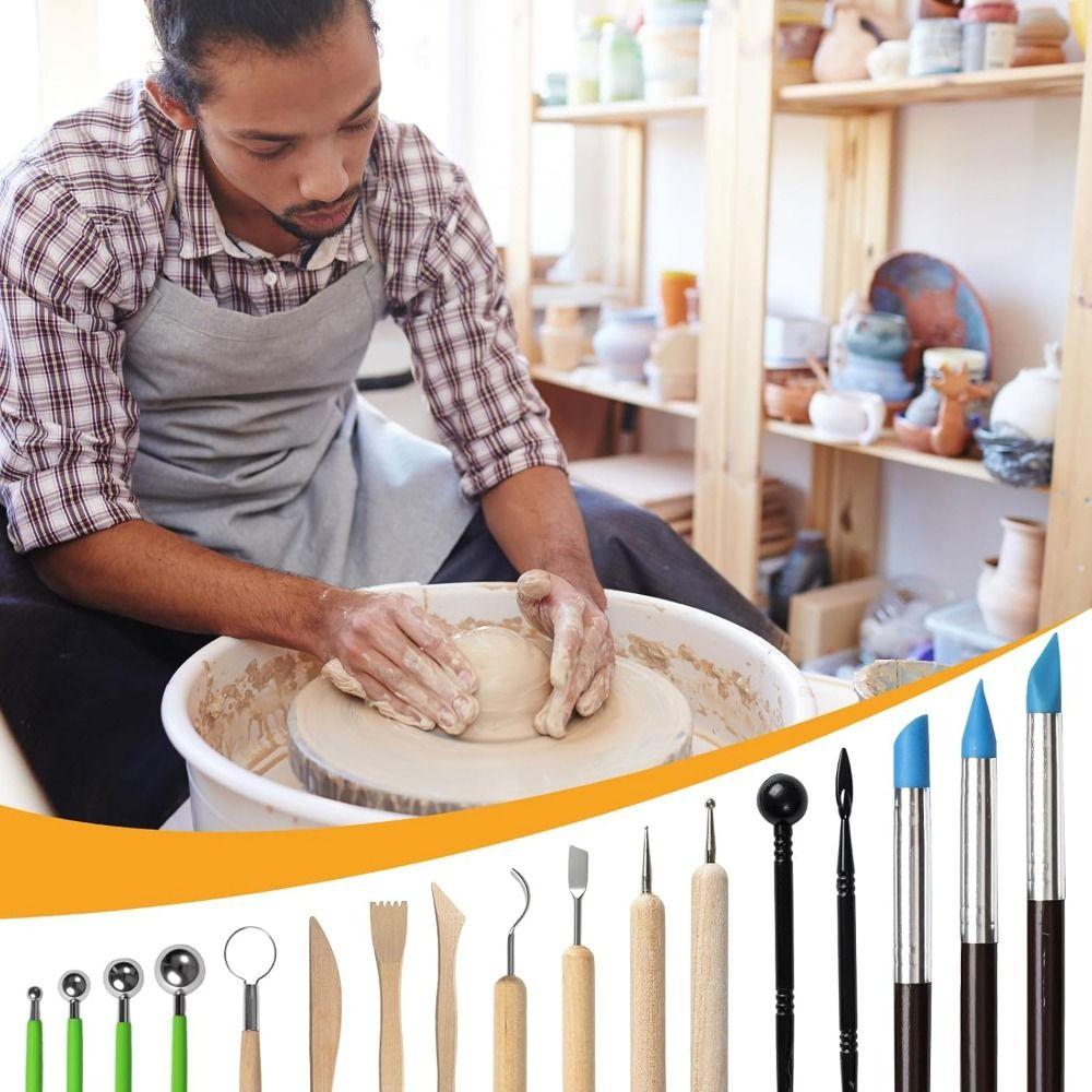 19/25/29Pcs DIY Art Clay Tool Set Dotting Pen Ceramic Painting Indentation Tools for Beginners