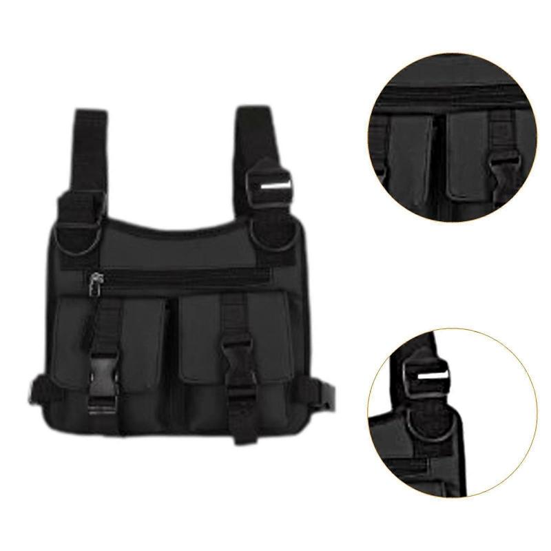 Workwear Backpack Utility Multipurpose Vest Bag for Camping Climbing Cycling Blue