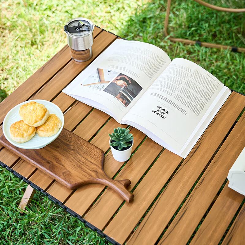 WhitePeak Yunqi Large Wood Grain Roll-Up Camping Table