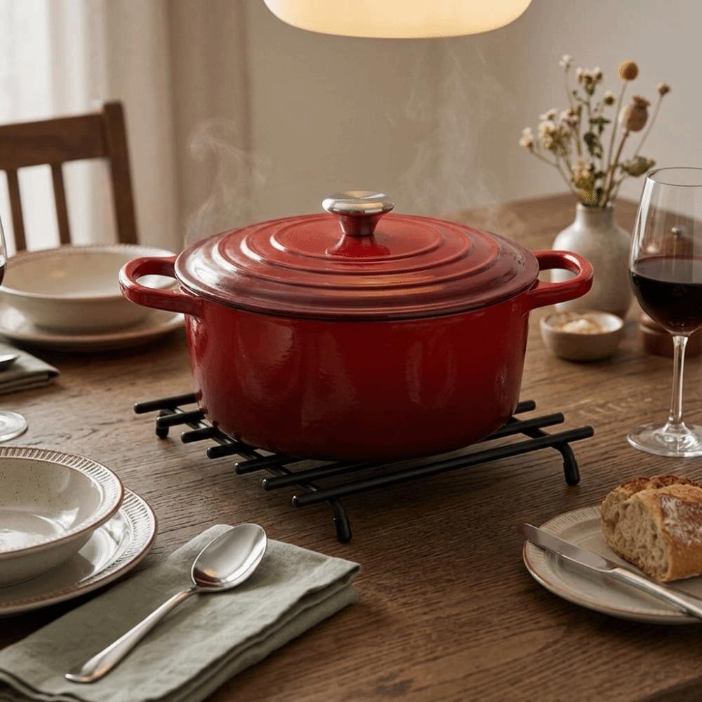 Striped Design Pot Rack Anti-slip Pot Holder Kitchen Trivet Hot Dish/Bowl
