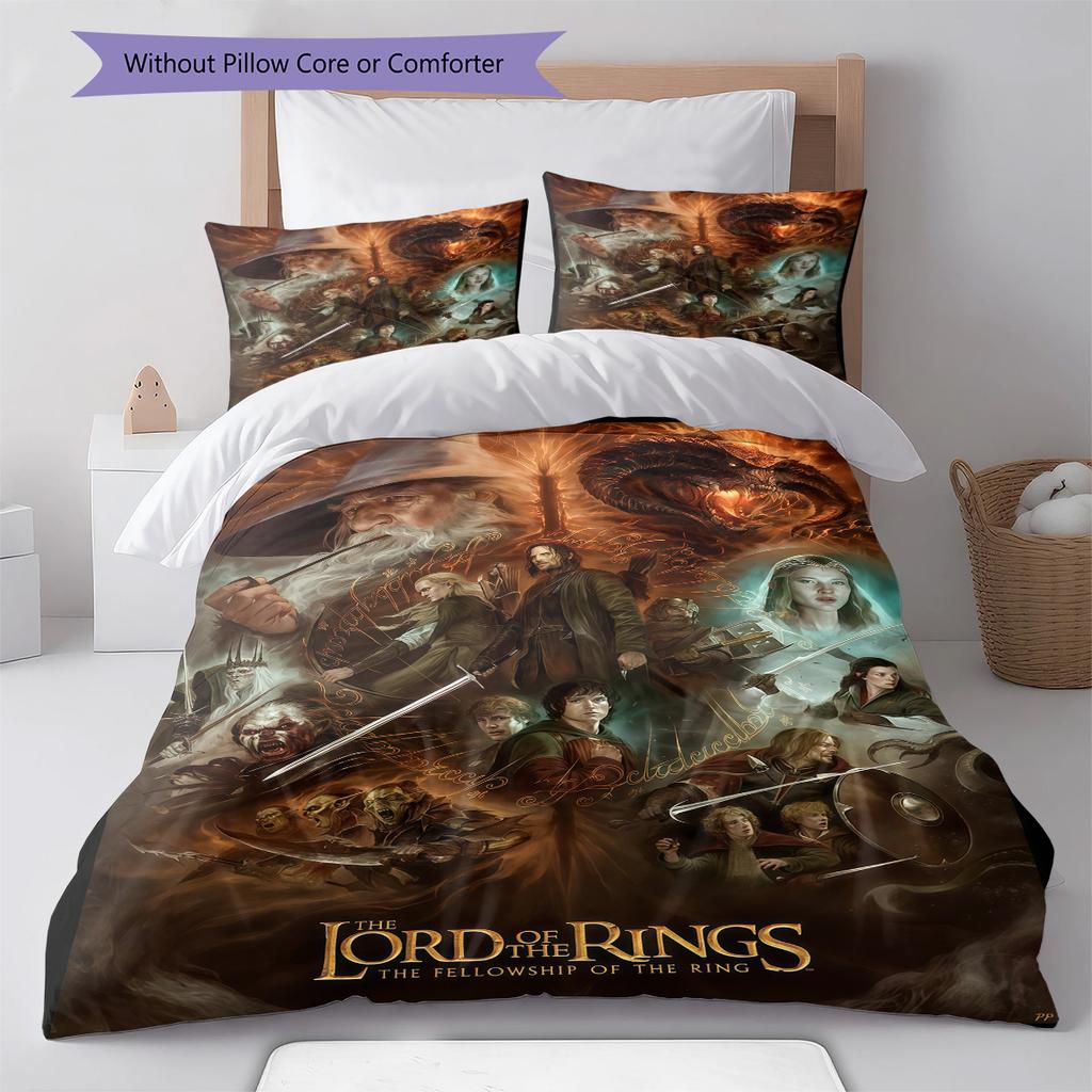Classic Movies Pattern Bedding Quilt Set Quilt Cover Pillowcase Home Decoration Birthday Gift (1 * duvet cover + 2 * pillowcase, without core)