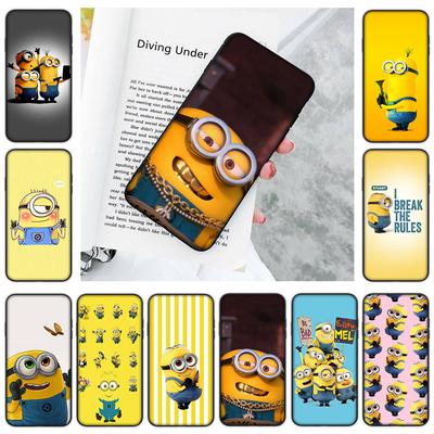 Мягкий черный чехол JM32 Minions для Xiaomi Poco X6 X4 M5 M6 F5 F6 C65 C55 C50 C51 C40 Pro Redmi 14C A3X 13C 12C 11T 10A 9C Note 7 6 8A Plus