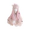 RyuuCos Lolita Wig Long Hair Curly Hair Pink Wig Pink Gradient Cosplay Heat Resistant Disguise Present Event Halloween Christmas School Festival