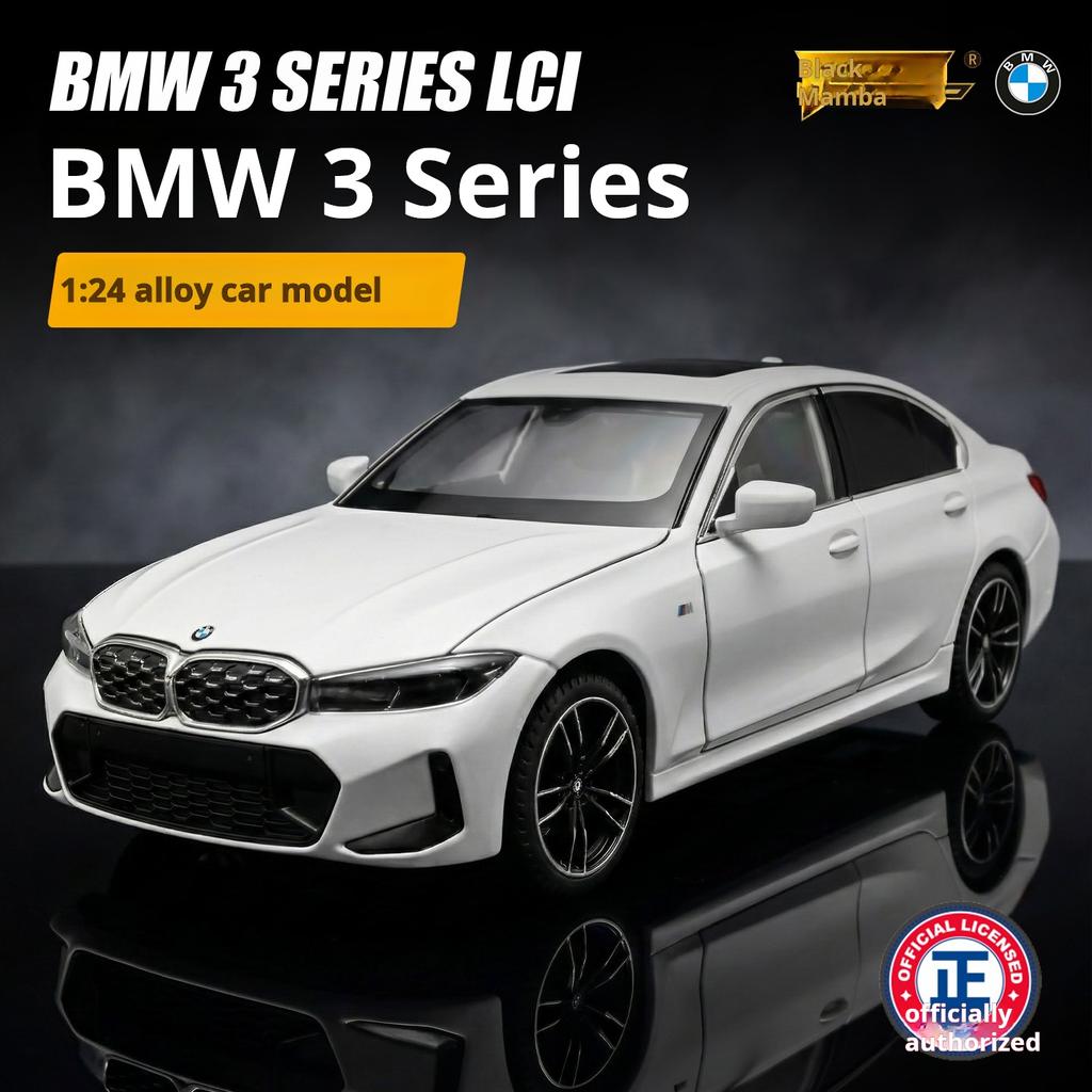 1:24 BMW 3 Series Alloy Diecast Car Model Simulation Vehicle Ornament with Movable Seats Toy Car & Collection Decoration Gifts