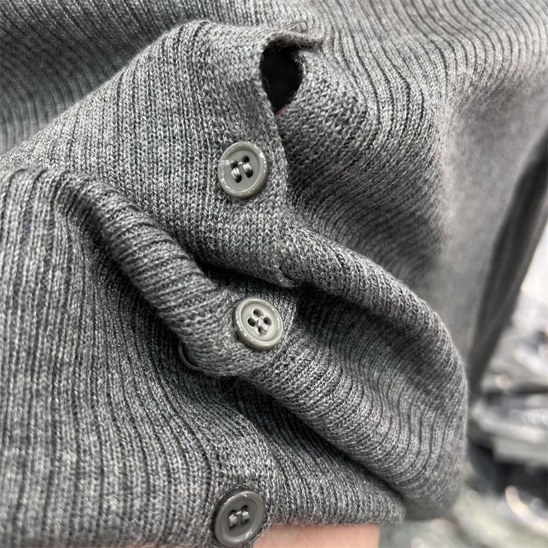 2024 Женский легкий кардиган из шерстяного трикотажа: Мягкая защита от солнца с длинным рукавом для весны/лета