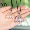Alloy Car Ornament Bling Rhinestone Bat Hanging Accessories, Halloween Sparkly Rear View Holiday Gift Mirror Charm, Cute Interior for Men Women