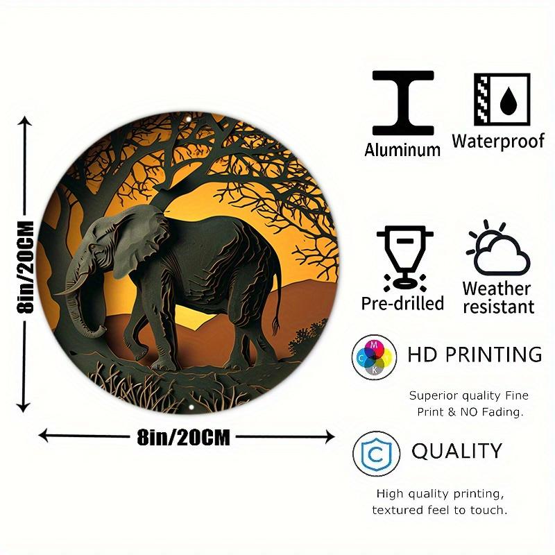 1pc 8x8 Inch Spring Aluminum Metal Signage Artificial Hollow Painting Circular Wreath Signage Office Decoration Women Gift