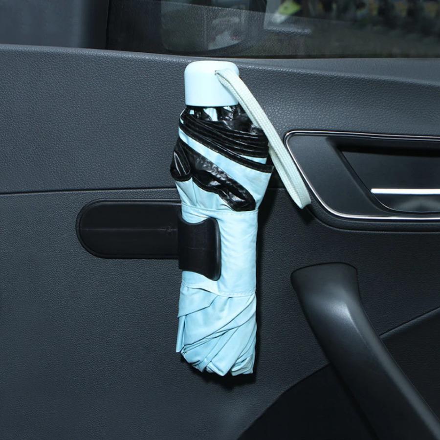 1x Car Door Umbrella Hook Black Car Storage Tool Multifunctional Auto Car Organize Holder Umbrella Bracket Clip Storage Clip