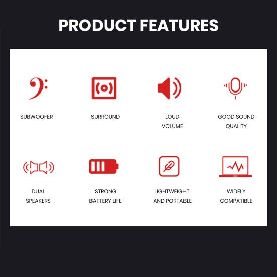 1 пара небольших USB-динамиков, звуковая коробка с RGB-подсветкой, виртуальный объемный звук, компьютер, ноутбук, портативный мини-громкоговоритель