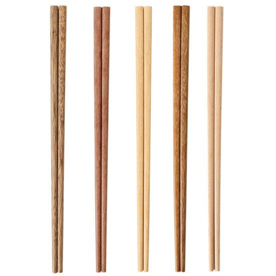 10 пар палочек для еды, нескользящие, устойчивые к высоким температурам, из натурального дерева, китайские японские палочки для еды, кухонный гаджет