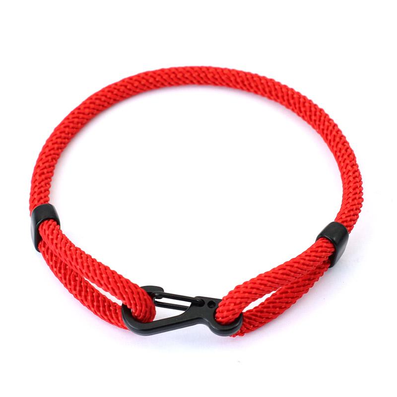 Unique Adjustable Rope Bracelet Unisex Black Outdoor Adventure Buckle Lucky Red Braclet Couple Brazalete Friendship Jewelry Gift