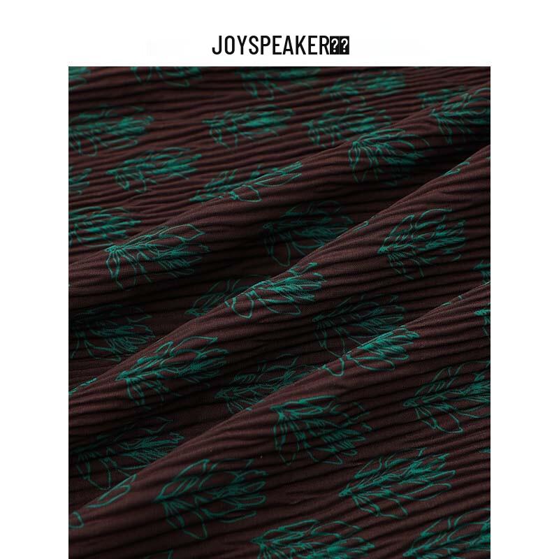 JOY SPEAKER Женское платье миди с длинным рукавом и принтом в стиле ретро