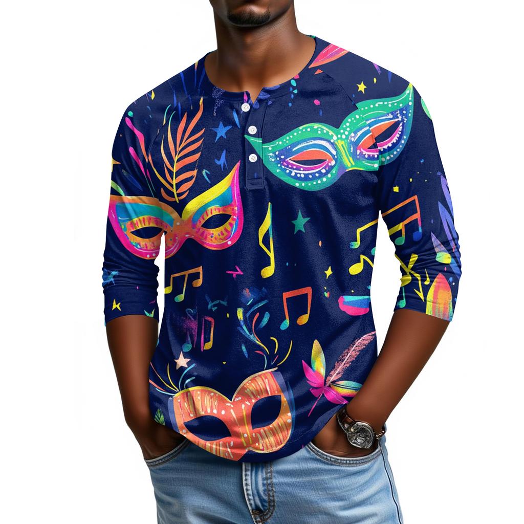 Мужской топ с рукавом реглан и рукавом три четверти