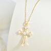 Cross Necklace Women'S Simple Personality Micro-Inlaid Zircon Pendant Exquisite Jewelry