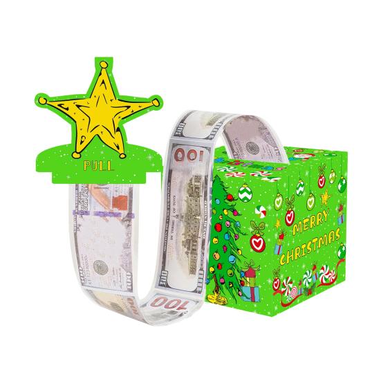Christmas Money Box Pull-out Cash Gift Box DIY Holiday Money Gift Box with Transparent