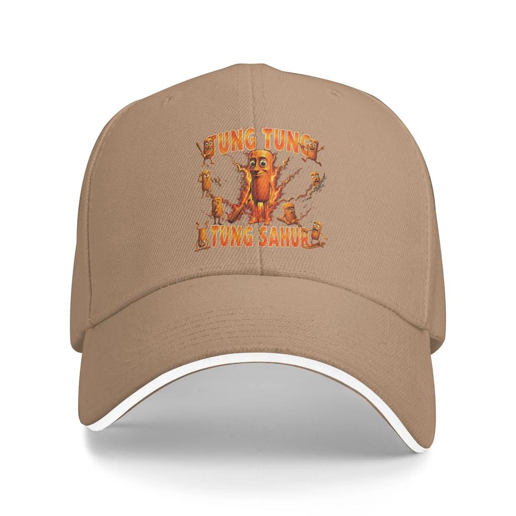 Funny Brainrot Meme Tung Tung Tung Sahur Casual Baseball Cap Outdoor Sport Trucker Hat Summer Sun Visor Unisex yk Snapback Cap