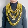 Набор из 2 прочных пластиковых золотых цепочек Легкая шейная цепочка Удобная