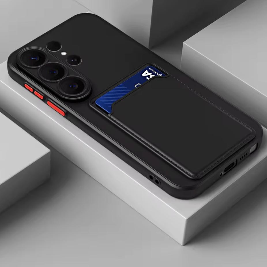 Силиконовый чехол-кошелек с карманом для карт для Samsung S26 S25 Edge S24 S23 S22 S21 S20 FE Ultra Plus, противоударный, мягкий, с держателем для карт
