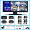 ИК-ночное видение, 4-канальная камера, монитор для записи, сенсорный 10,36-дюймовый экран, видеорегистратор MP5 для грузовиков и автобусов, черный ящик для AHD 1080P, заднее управление.