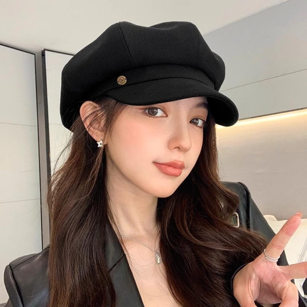 Korean Style Cloud Berets Vintage Newsboy Fashion Octagonal Cap for Women Girls