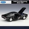 Welly 1/24 Ford Mustang 1969 Boss 429 Сплав Модель спортивного автомобиля Литые Металлическая игрушка Модель гоночного автомобиля Симуляция Детский подарок Украшение