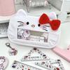 Hello Kitty Character Plush Pen Organizer With Large View Window For Students