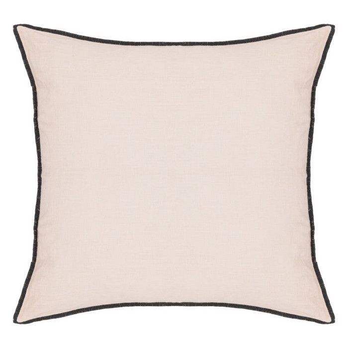 Coussin Coton et Lin déhoussable "Linah" 45 x 45 cm Atmosphera - Linah Rose