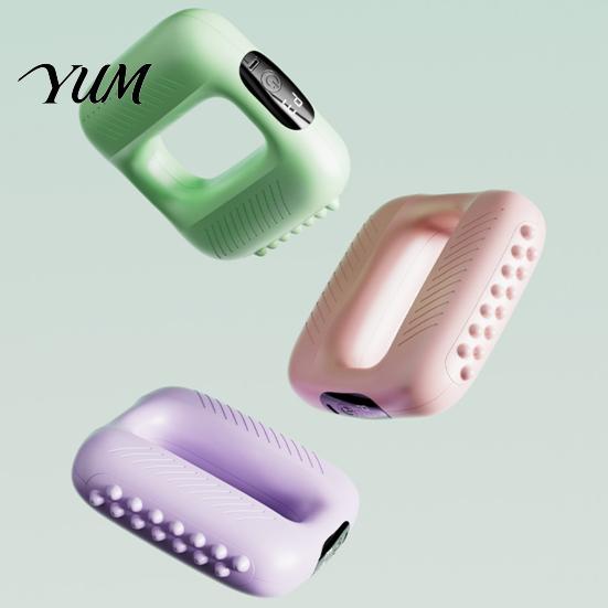 Electric Muscle Recovery Device Mini Fascia Massager, Portable Relaxation Massage Ring with LCD Display, Adjustable Calf And Thigh Massager