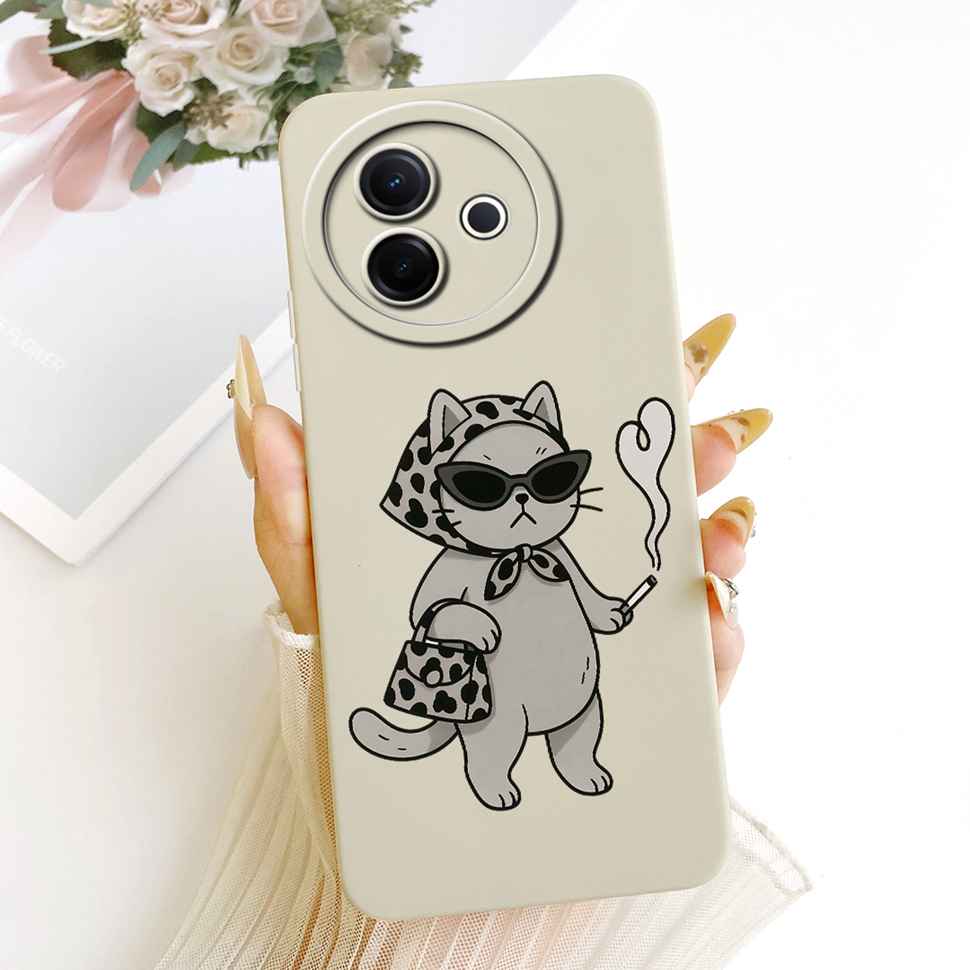 For Vivo Y39 5G Casing Cute Cat Butterfly ShockProof Cover For Vivo Y 39 Y39 5G V2443 V2436 Mobile Phone Cases Covers 6.68"