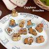 1PC Acrylic Brooches Capybara Lapel Badges Multifunctional Cartoon Pins  Backpack