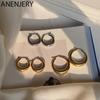 Металлические овальные серьги-кольца для женщин, глянцевые индивидуальные французские украшения