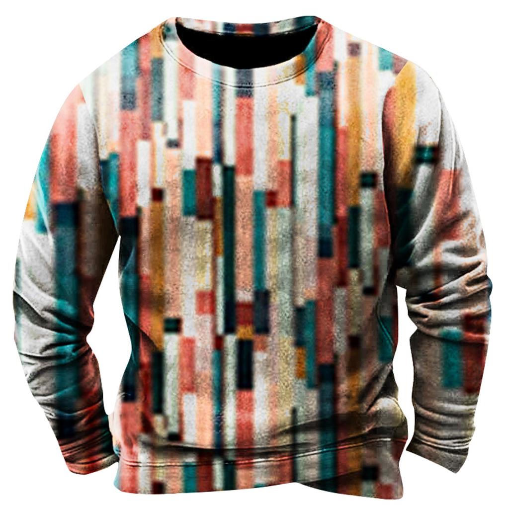 Men'S Printed Sweatshirt Outdoor Ethnic Printed Loose Long Sleeved