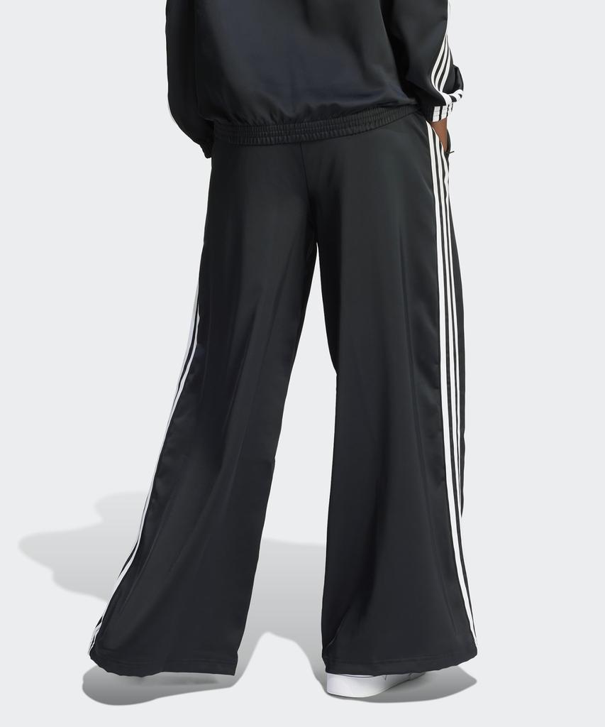adidas Широкие атласные спортивные брюки - Черные:Белый / Iu2520
