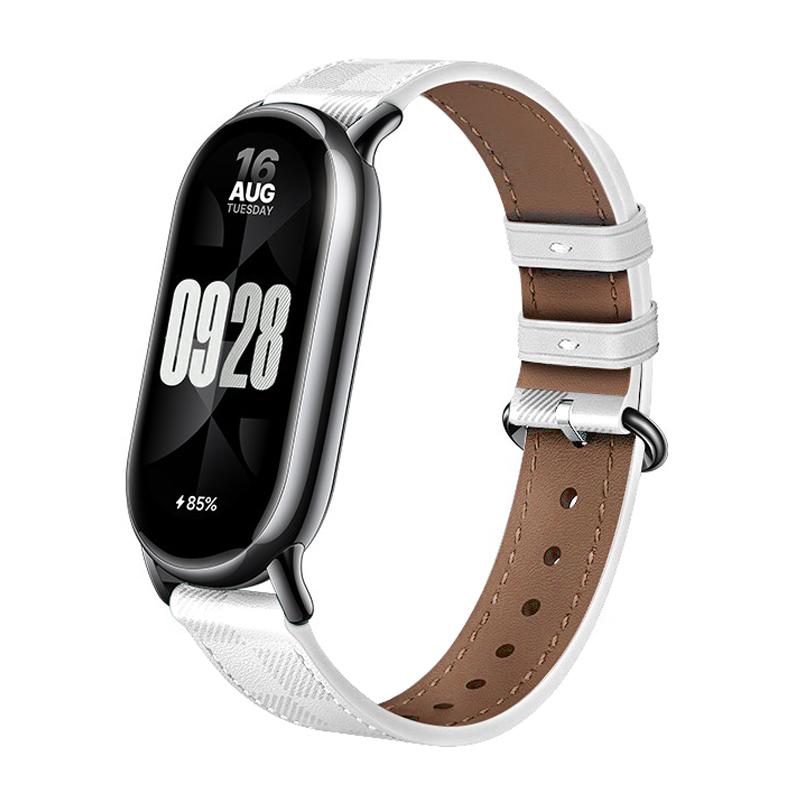 Ремешок для браслета Xiaomi Mi Band 8, модный кожаный сменный браслет Miband 8, NFC, нейлоновый браслет Mi Band 8