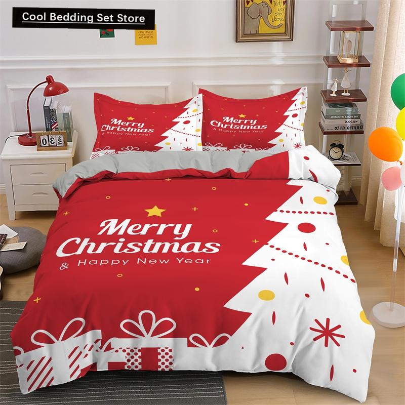 3D Merry Christmas King Queen Комплект постельного белья для детей с рисунком Санта-Клауса, снеговика, оленя, покрывало для пододеяльника, рождественское покрывало из полиэстера