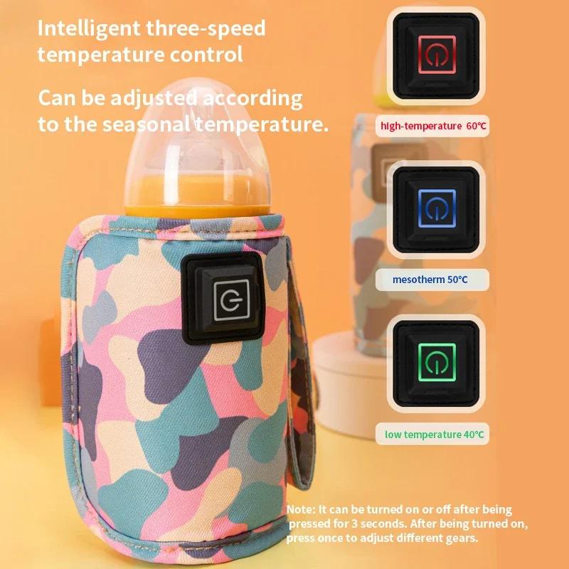 USB-подогреватель для бутылочек, электрический, с регулировкой в 3 скорости, подогреватель для детских бутылочек, автомобильный портативный подогреватель для бутылочек, для путешествий на открытом воздухе