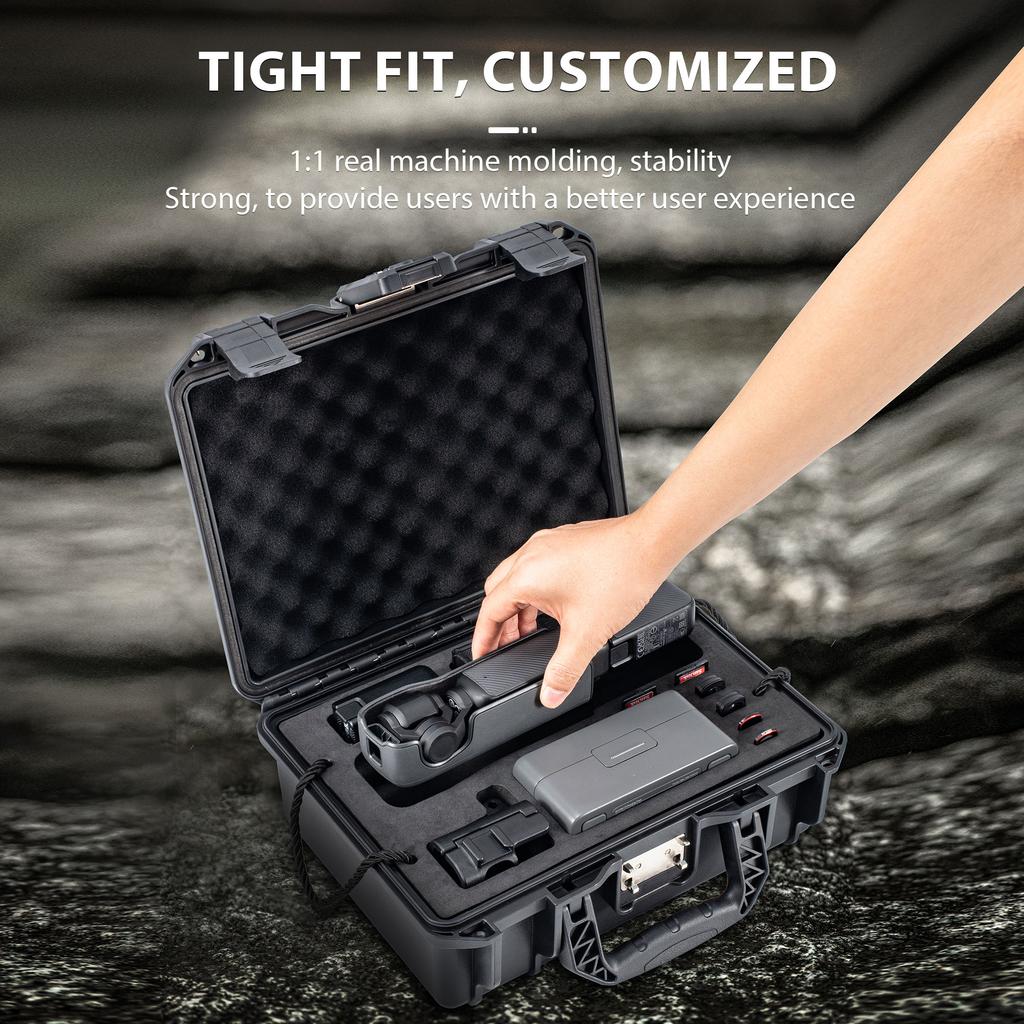 STARTRC For DJI Osmo Pocket 3 Accessories TSA Password Lock 2 Layer Waterproof Box Hard Case Portable Suitcase Carrying Case