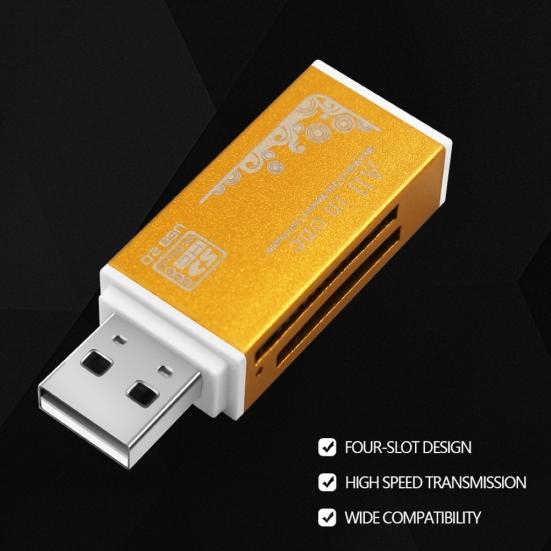Многофункциональный USB 2.0 Micro-SD/TF/CT/MS/SDHC Адаптер для чтения карт памяти