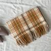 2025 шарф шаль женский новый зимний утолщенный теплый шарф из искусственного кашемира, клетчатый осенне-зимний шарф женский