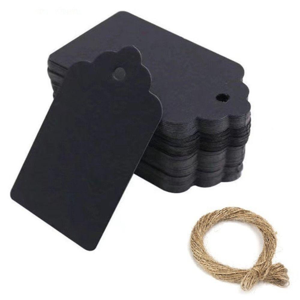 100Pcs Vintage DIY Scallop Label with String Wedding Gift Decorating Tag  Holiday Decorations