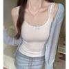 White Lace Camisole Women's Inner Wear New Summer Outer Wear Pure Sexy Hot Girl Short Sleeveless Top