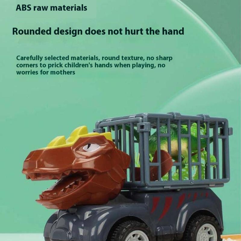 1 Set Transport Truck Toys For Boys Toddlers T-Rex Dinosaur Games Monster Truck Pull Back Dinosaur Truck Toy Car