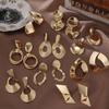 Simple Style Geometric Temperament All-match Metal Plating Earrings Retro Earrings Women